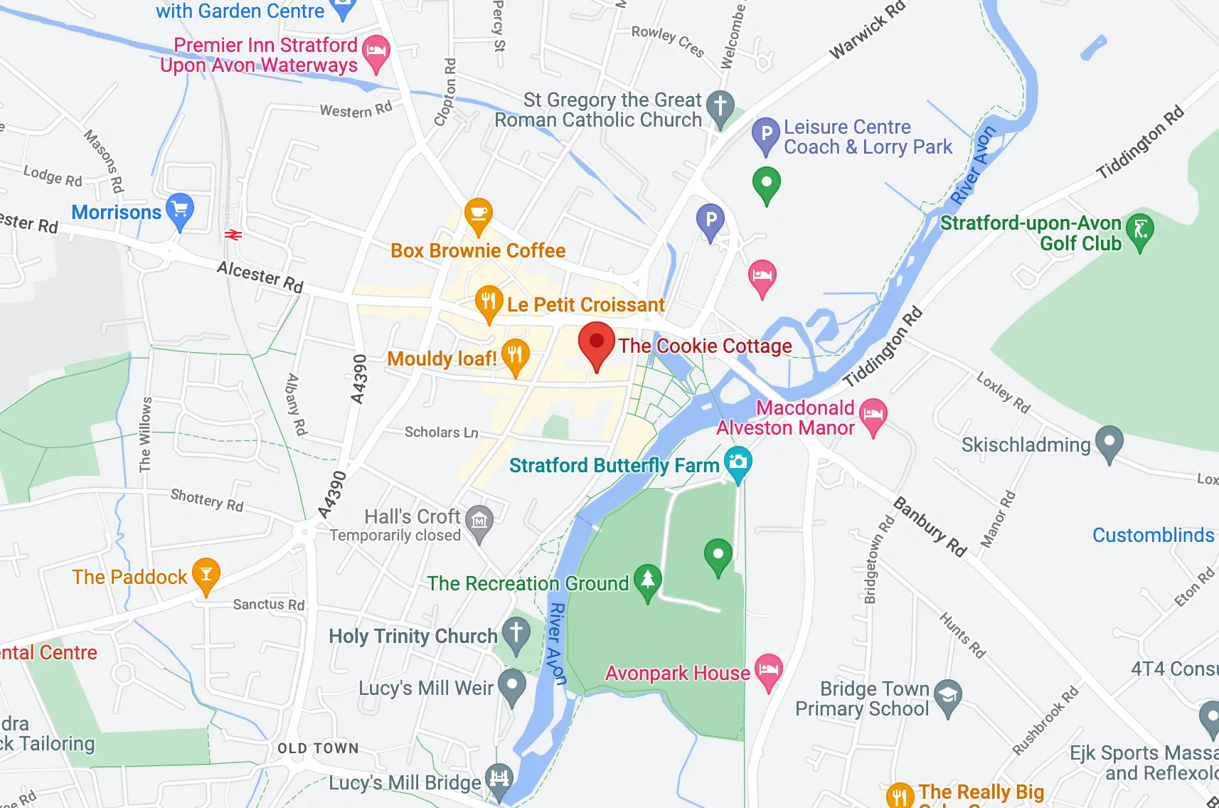 Map showing The Cookie cottage